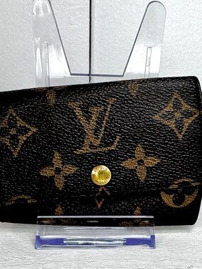 Louis Vuitton Monogram 6 Key Holder Wallet Vintage Brown Canvas Snap